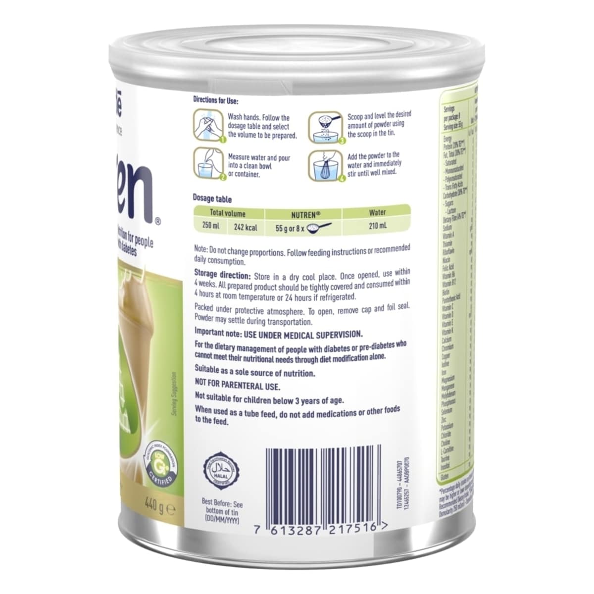 Thumbnail Nutren Diabetes Vanilla Flavour Powder 440g