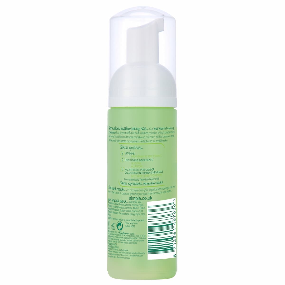 Thumbnail Simple Kind to Skin Foaming Cleanser Vital Vitamin 150ml