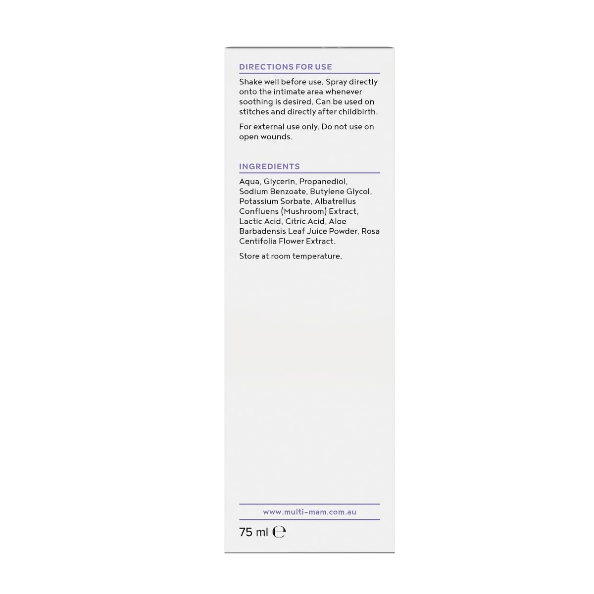 Thumbnail Multi Mam Post Birth Spray 75ml