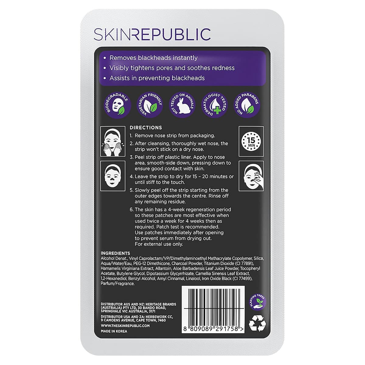 Thumbnail Skin Republic Charcoal Nose Strips 6 Pack