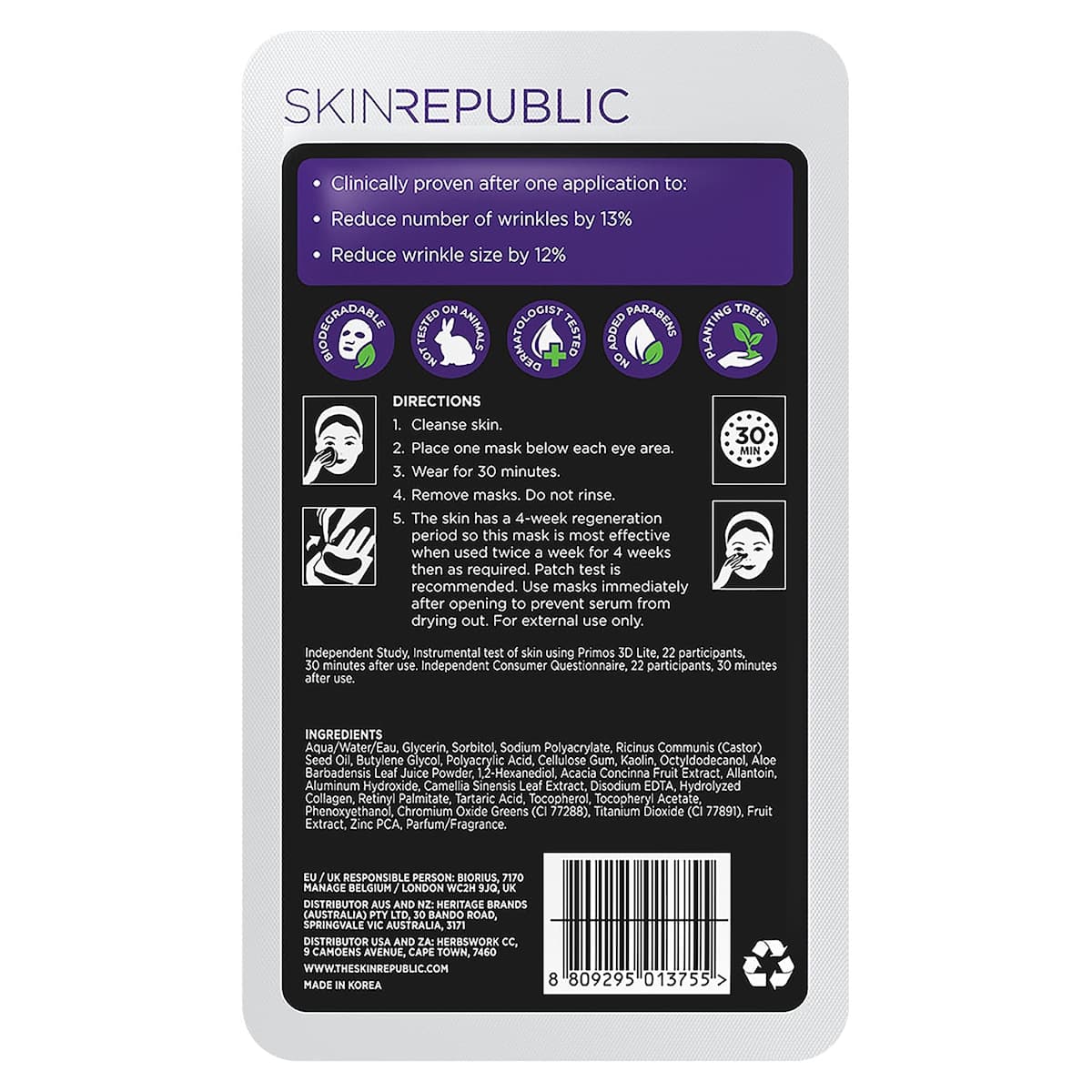 Thumbnail Skin Republic Collagen Hydrogel Under Eye Patches 3 Pairs