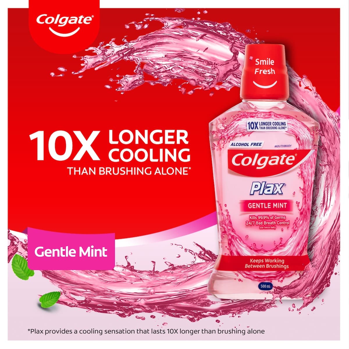 Thumbnail Colgate Plax Alcohol Free Mouthwash Gentle Mint 500ml