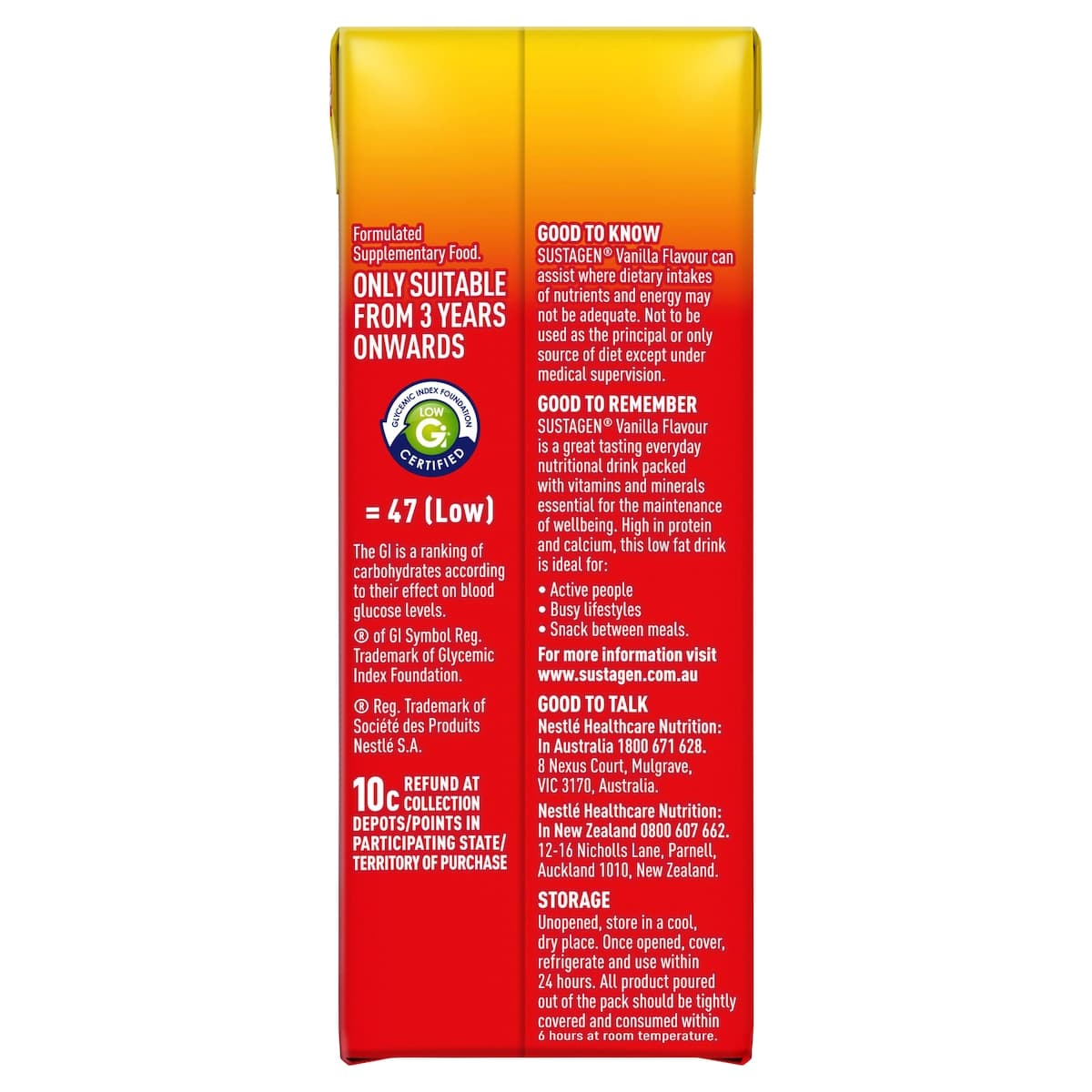 Thumbnail Sustagen Ready to Drink Vanilla 250ml