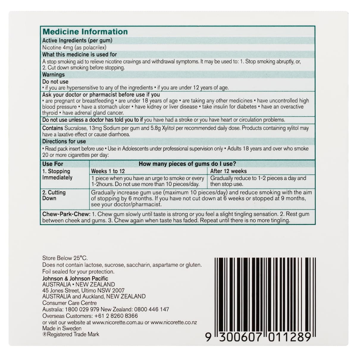 Thumbnail Nicorette Quit Smoking Nicotine Gum 4mg Icy Mint 150 Pieces Value Pack