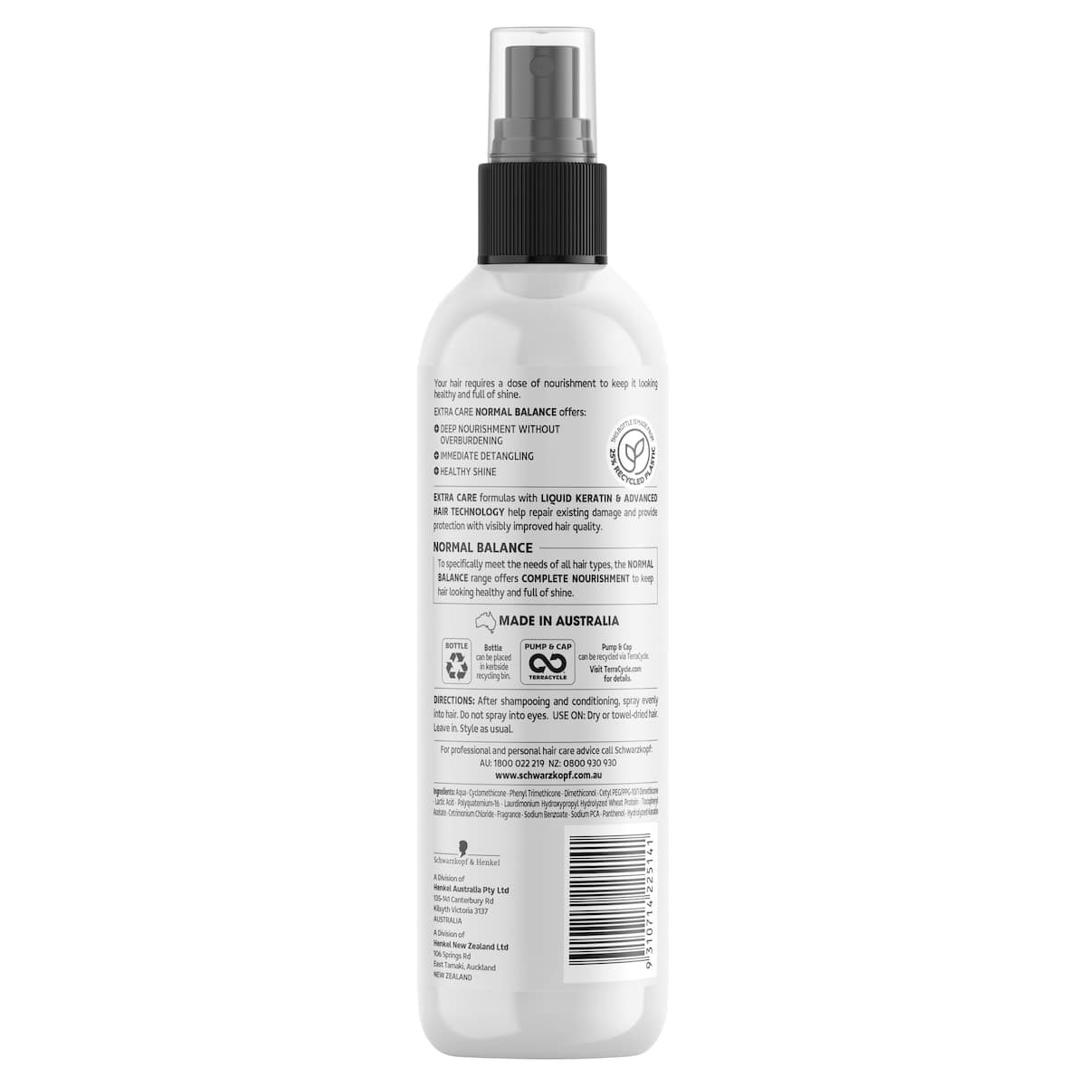 Thumbnail Schwarzkopf Extra Care Normal Balance Express Care Leave in Conditioner 250ml