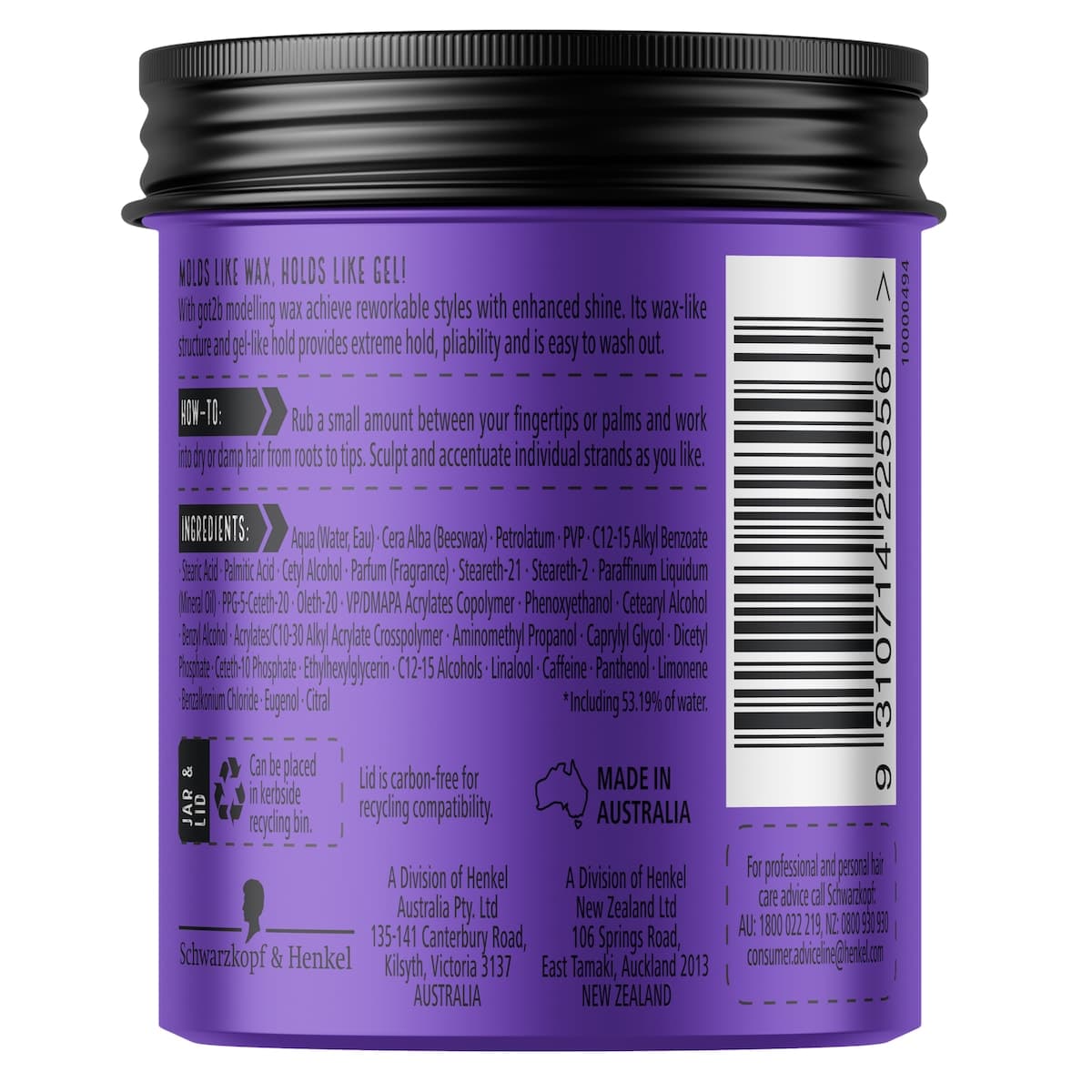 Thumbnail Schwarzkopf Got2b Modelling Wax for Reworkable Styles 100ml