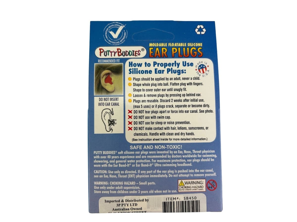Thumbnail Putty Buddies Floating Silicone Ear Plugs and Case 3 Pairs