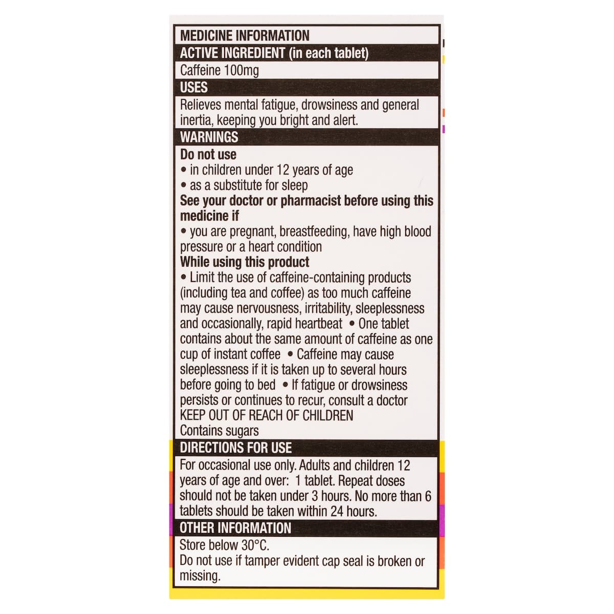 Thumbnail No-Doz Caffeine Tablets 100 Pack