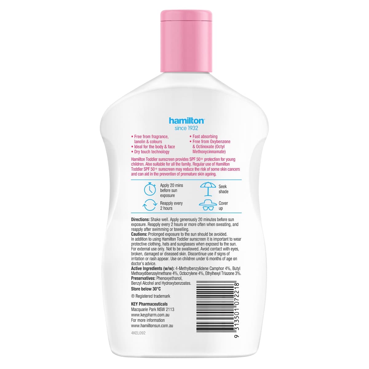 Thumbnail Hamilton Sunscreen Baby & Toddler Lotion SPF50 250ml