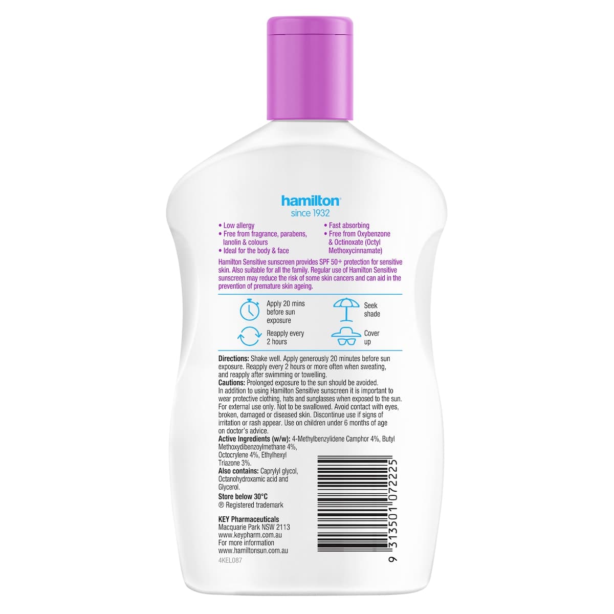 Thumbnail Hamilton Sensitive Sunscreen Lotion SPF50 265ml