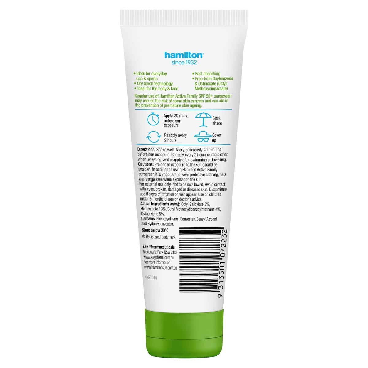 Thumbnail Hamilton Sunscreen Active Family SPF50 110g