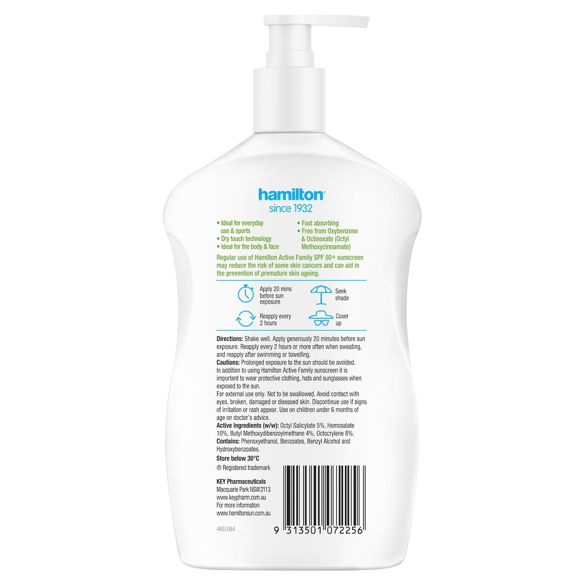Thumbnail Hamilton Sunscreen Active Family SPF50 500ml