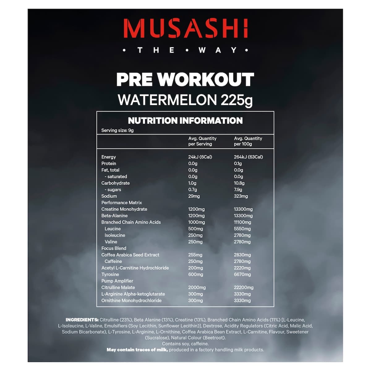 Thumbnail Musashi Pre Workout Watermelon 225g