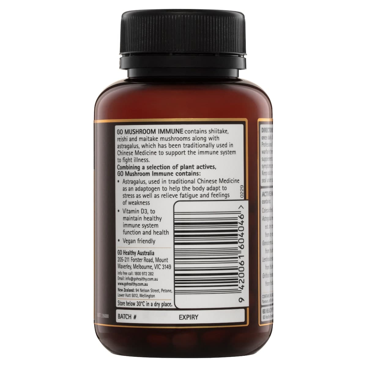 Thumbnail GO Healthy Mushroom Immune 60 Vegi Capsules