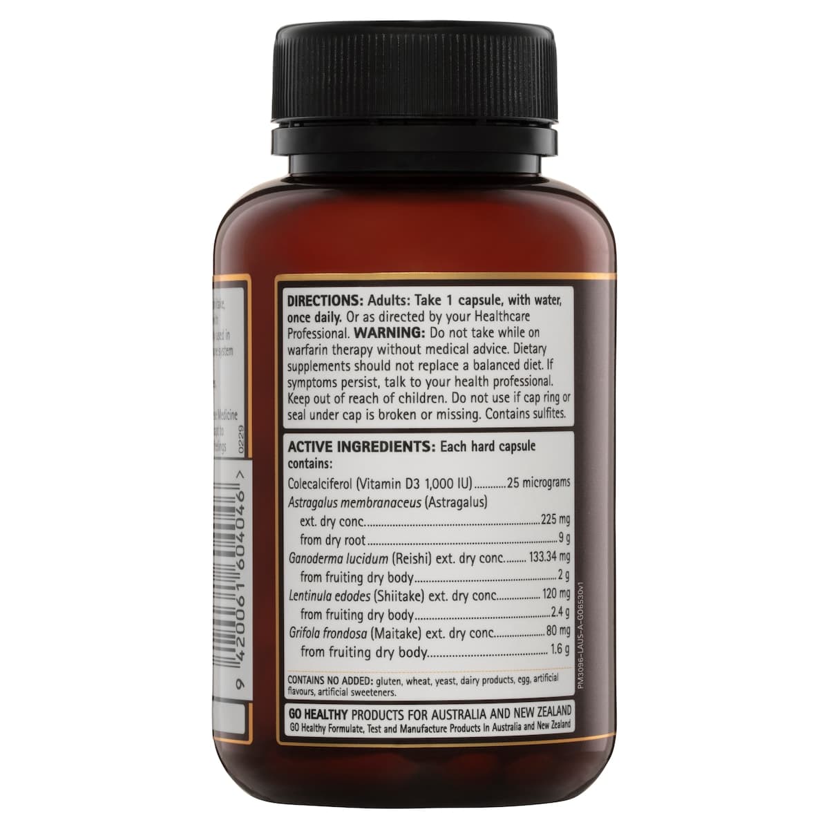 Thumbnail GO Healthy Mushroom Immune 60 Vegi Capsules