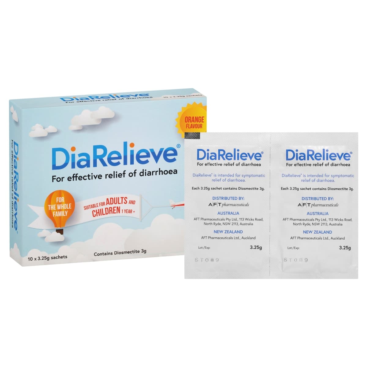 Thumbnail DiaRelieve Orange Flavour 10 Sachets