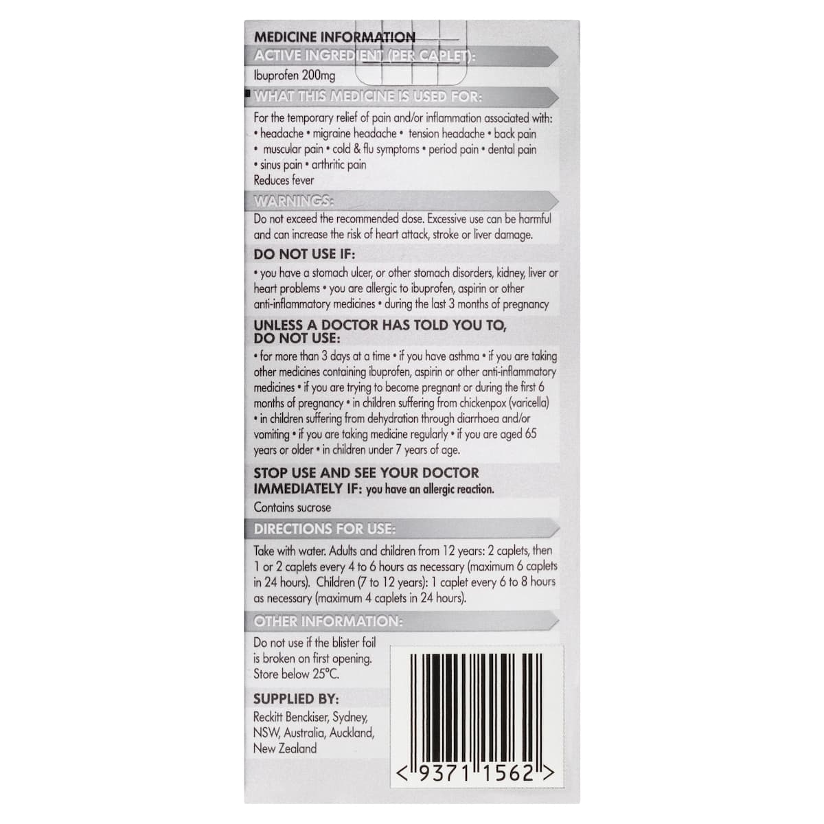 Thumbnail Nurofen 200mg Ibuprofen Pain Relief 12 Tablets
