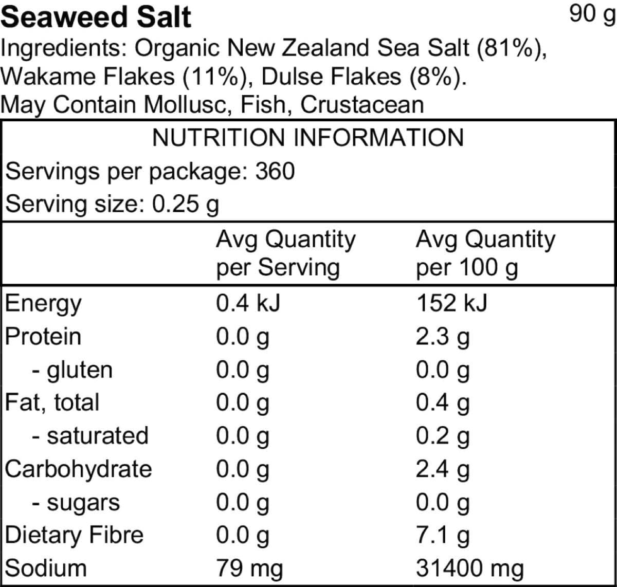 Thumbnail Pacific Harvest Seaweed Salt 90g