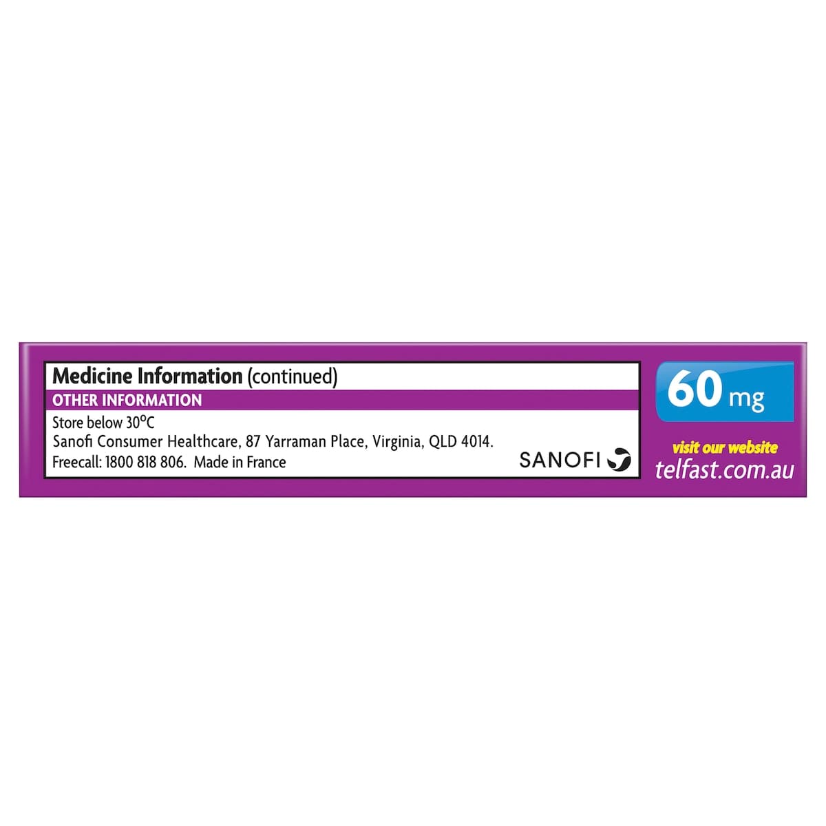 Thumbnail Telfast Allergy & Hayfever Relief 60mg 20 Tablets