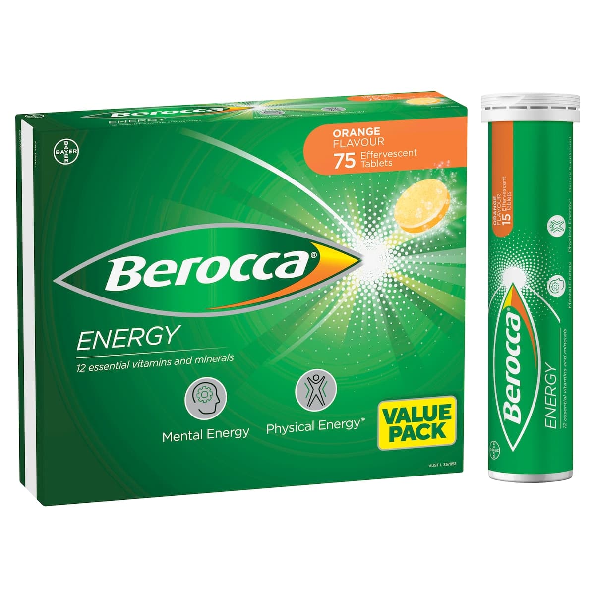 Thumbnail Berocca Effervescent Tablets Orange 75 Tablets