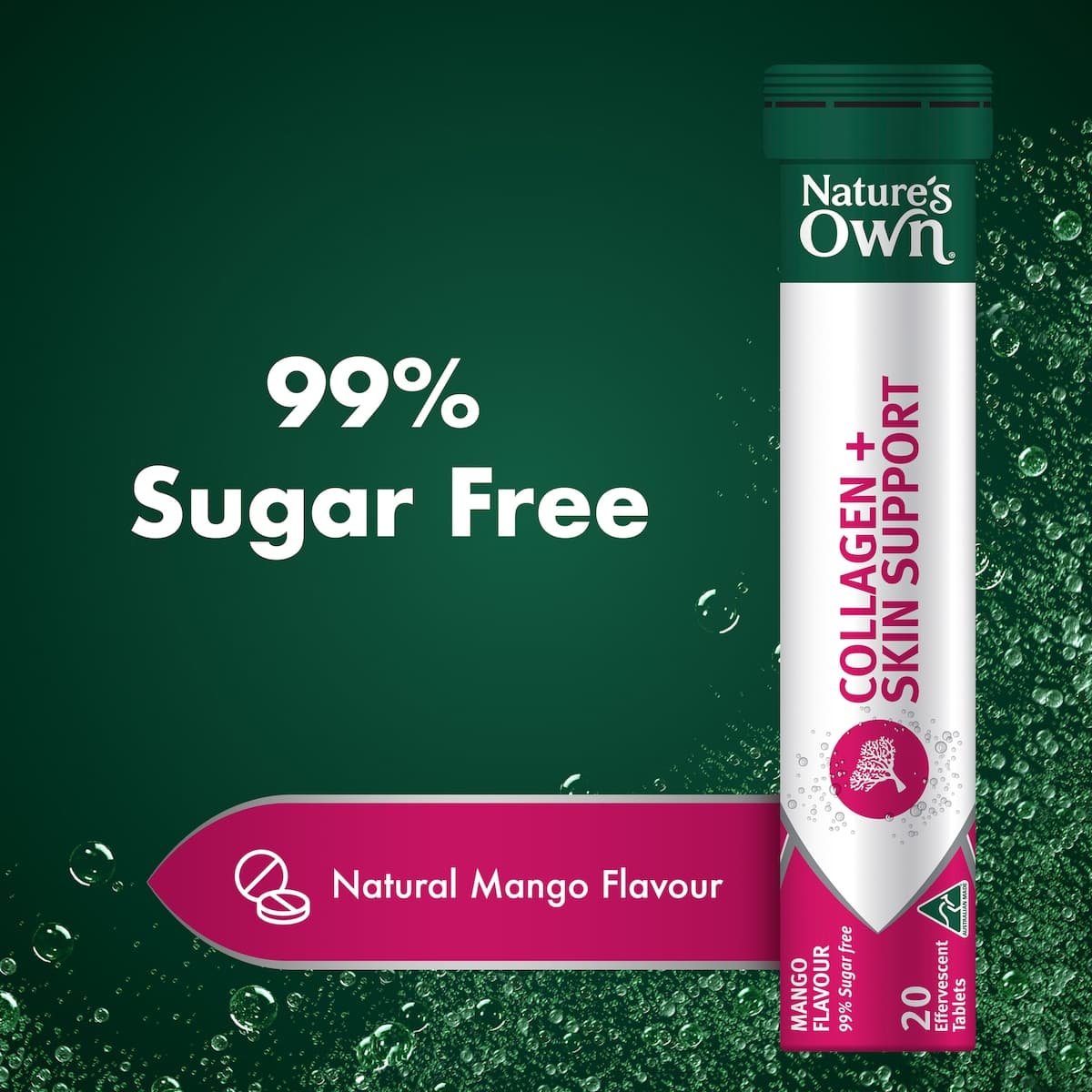 Thumbnail Nature's Own Effervescent Collagen + Skin Support Tablets 20 Pack