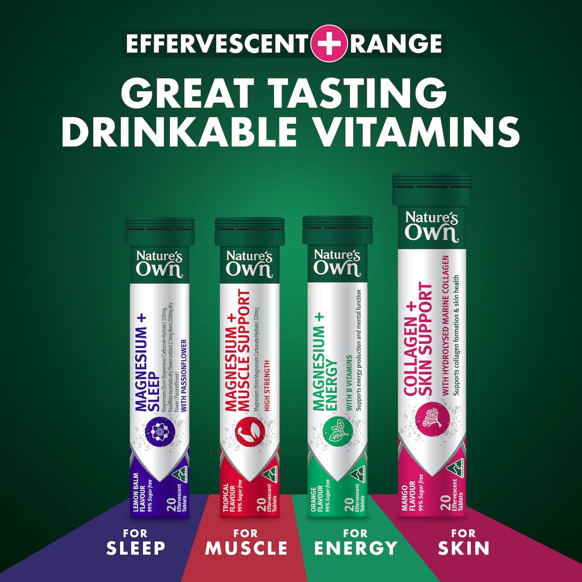 Thumbnail Nature's Own Effervescent Collagen + Skin Support Tablets 20 Pack
