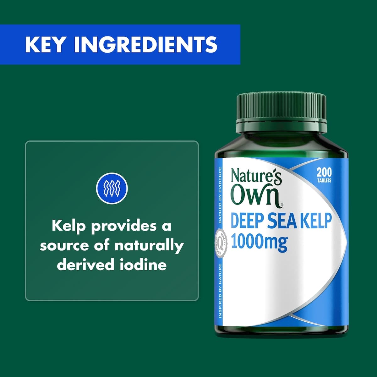 Thumbnail Nature's Own Kelp 1000mg 200 Tablets