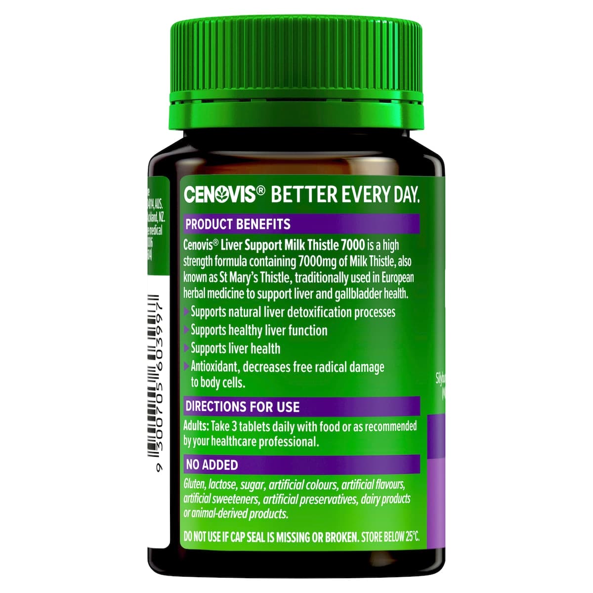 Thumbnail Cenovis Liver Support Milk Thistle 7000mg 75 Tablets