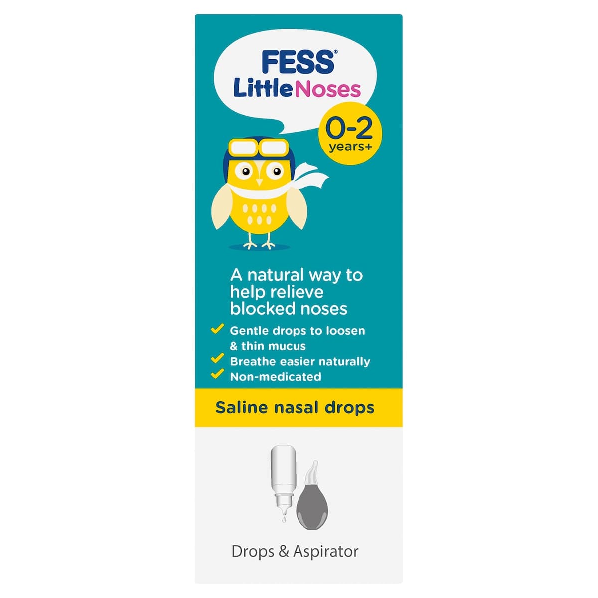 Thumbnail Fess Little Noses Saline Nasal Drops 25ml + Aspirator