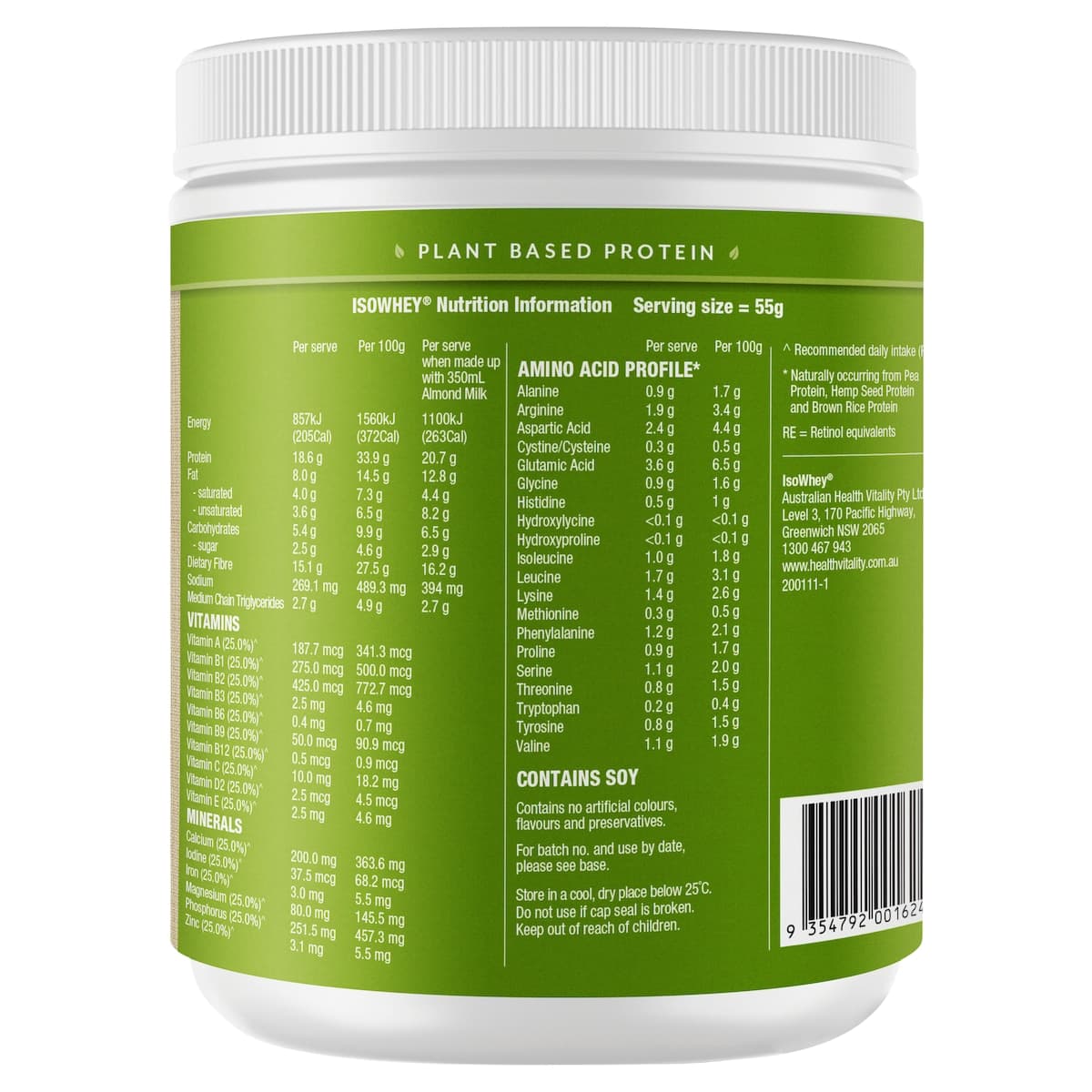 Thumbnail IsoWhey Plant-Based Meal Replacement Shake Vanilla 550g