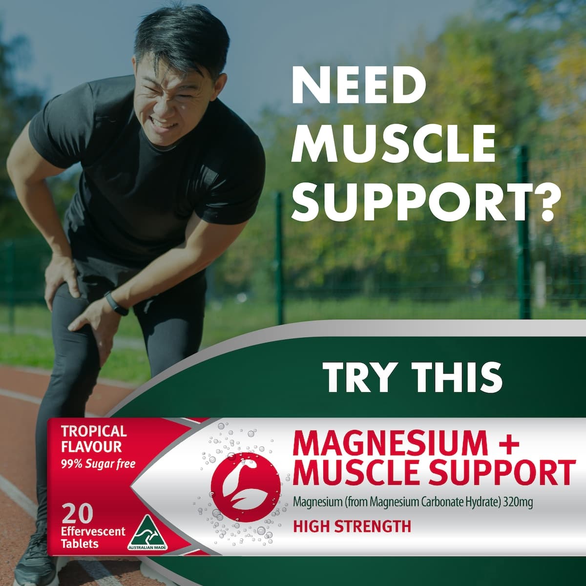 Thumbnail Nature's Own Effervescent Magnesium + Muscle Support Tablets 20 Pack