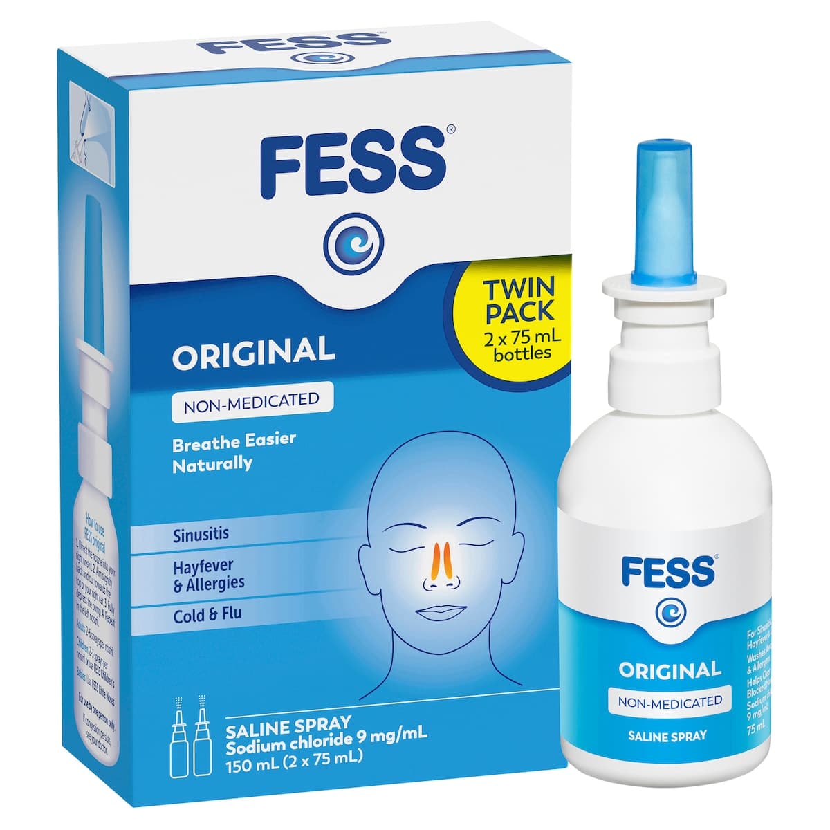 Thumbnail Fess Original Saline Nasal Spray 2 x 75ml