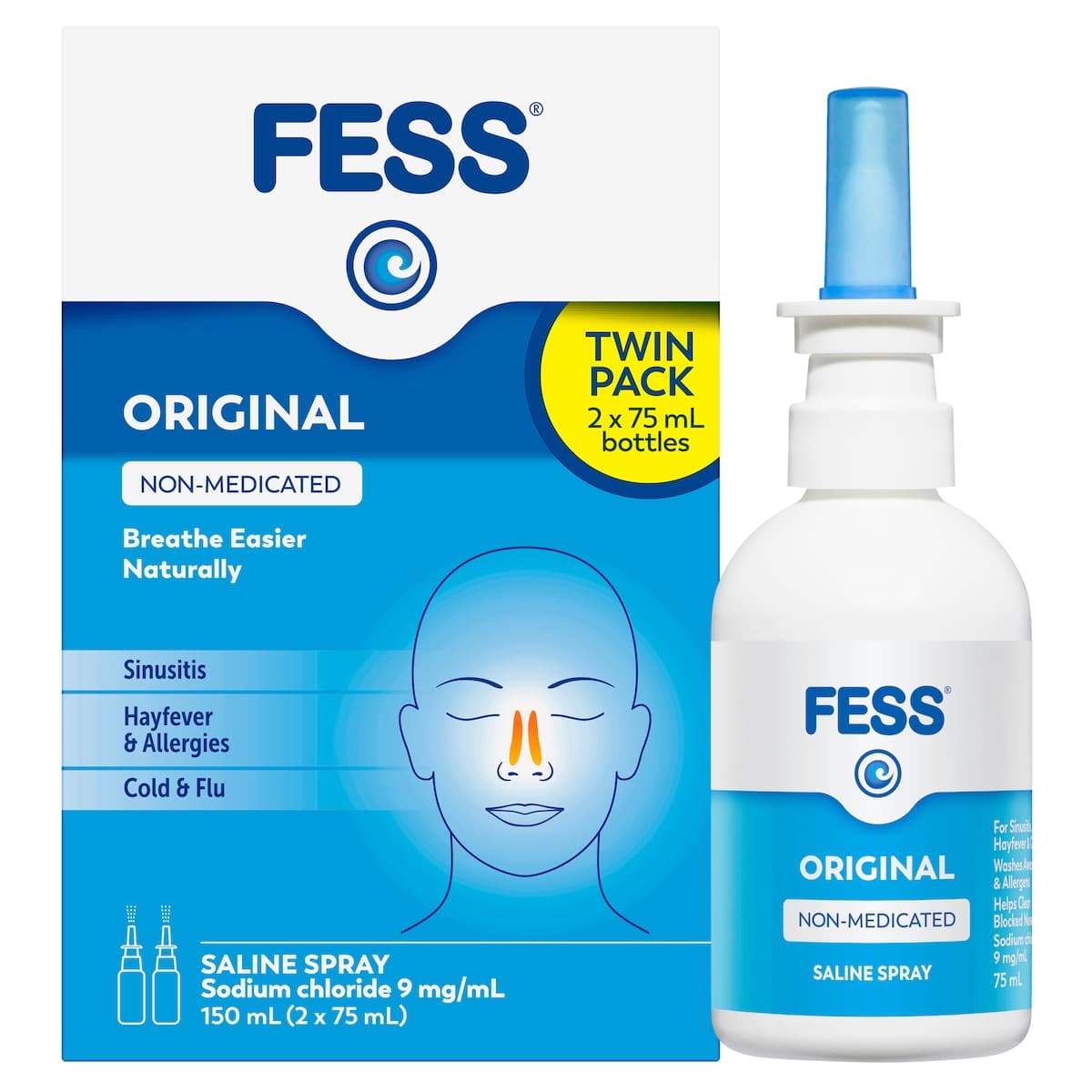 Thumbnail Fess Original Saline Nasal Spray 2 x 75ml