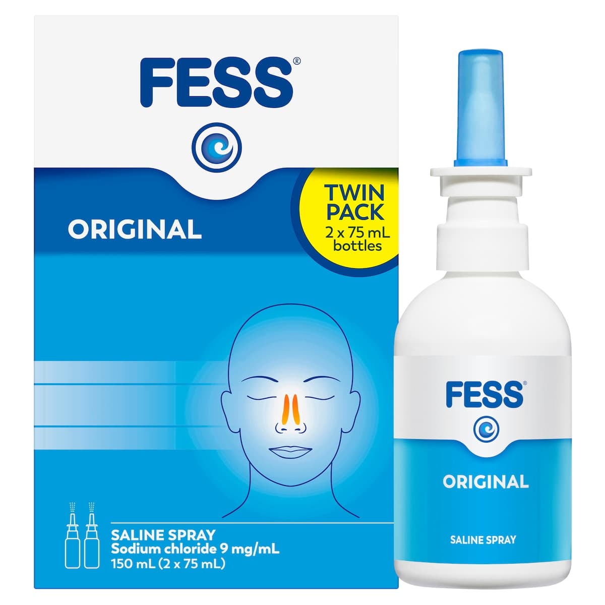 Thumbnail Fess Original Saline Nasal Spray 2 x 75ml