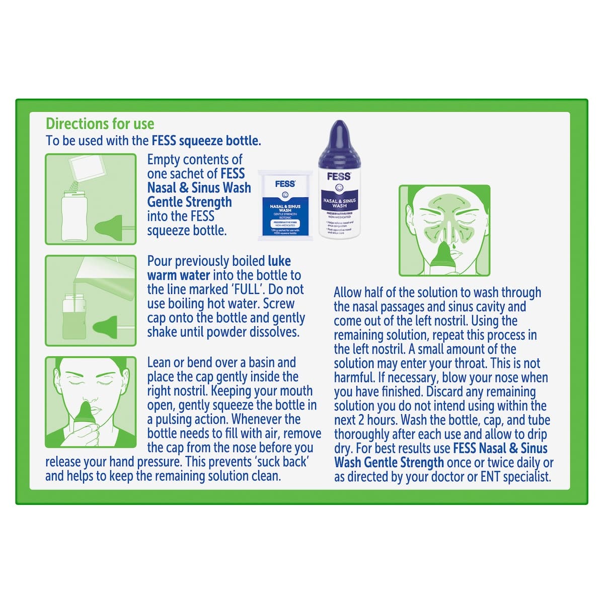 Thumbnail Fess Nasal & Sinus Wash Refills Gentle Strength 100 Sachets
