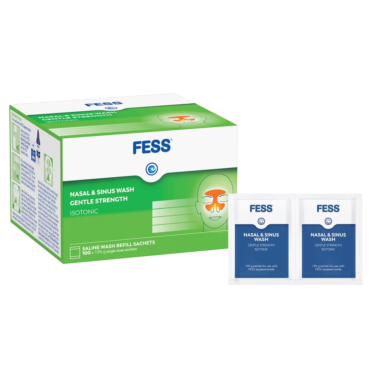 Thumbnail Fess Nasal & Sinus Wash Refills Gentle Strength 100 Sachets
