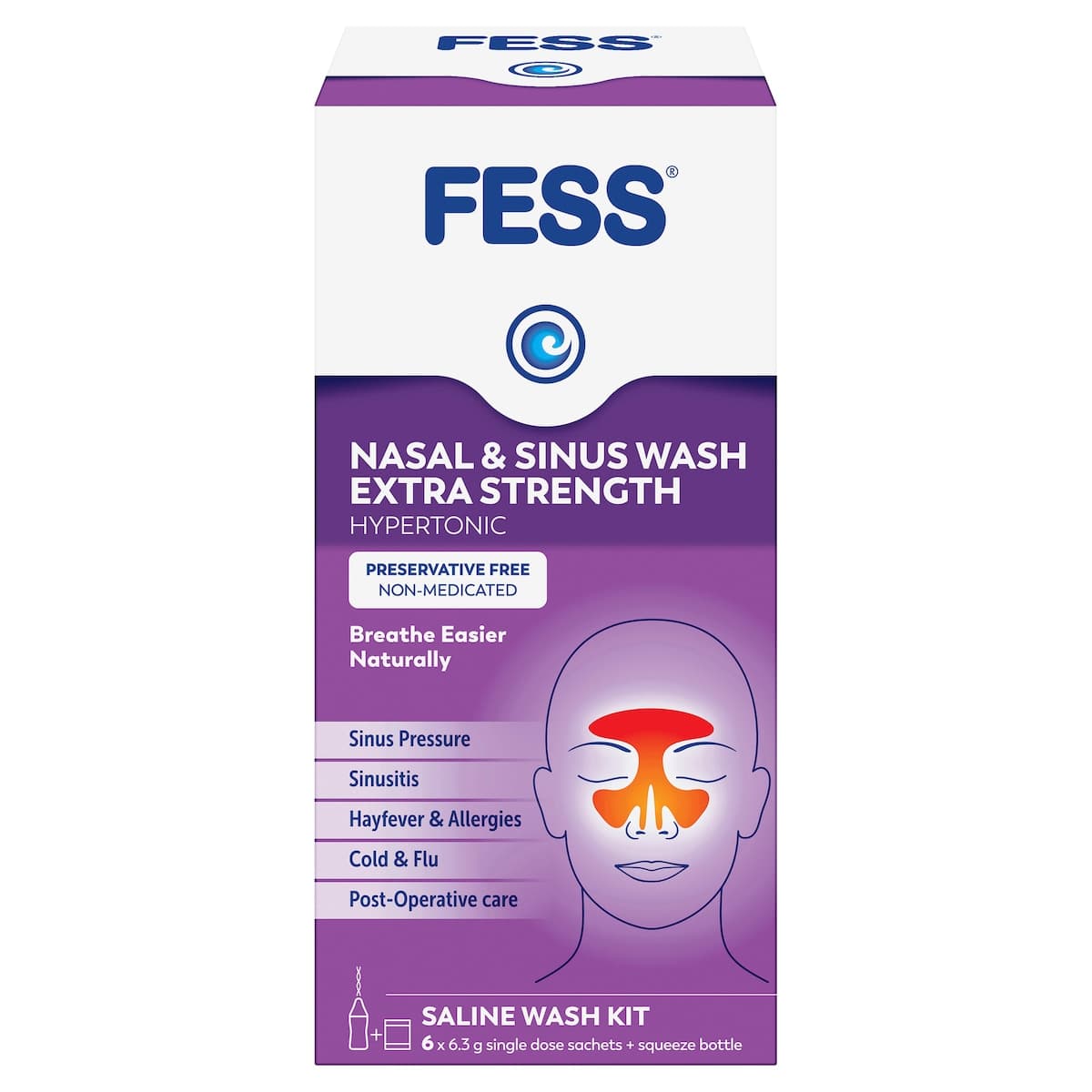 Thumbnail Fess Nasal & Sinus Wash Extra Strength Starter Kit 6 Pack