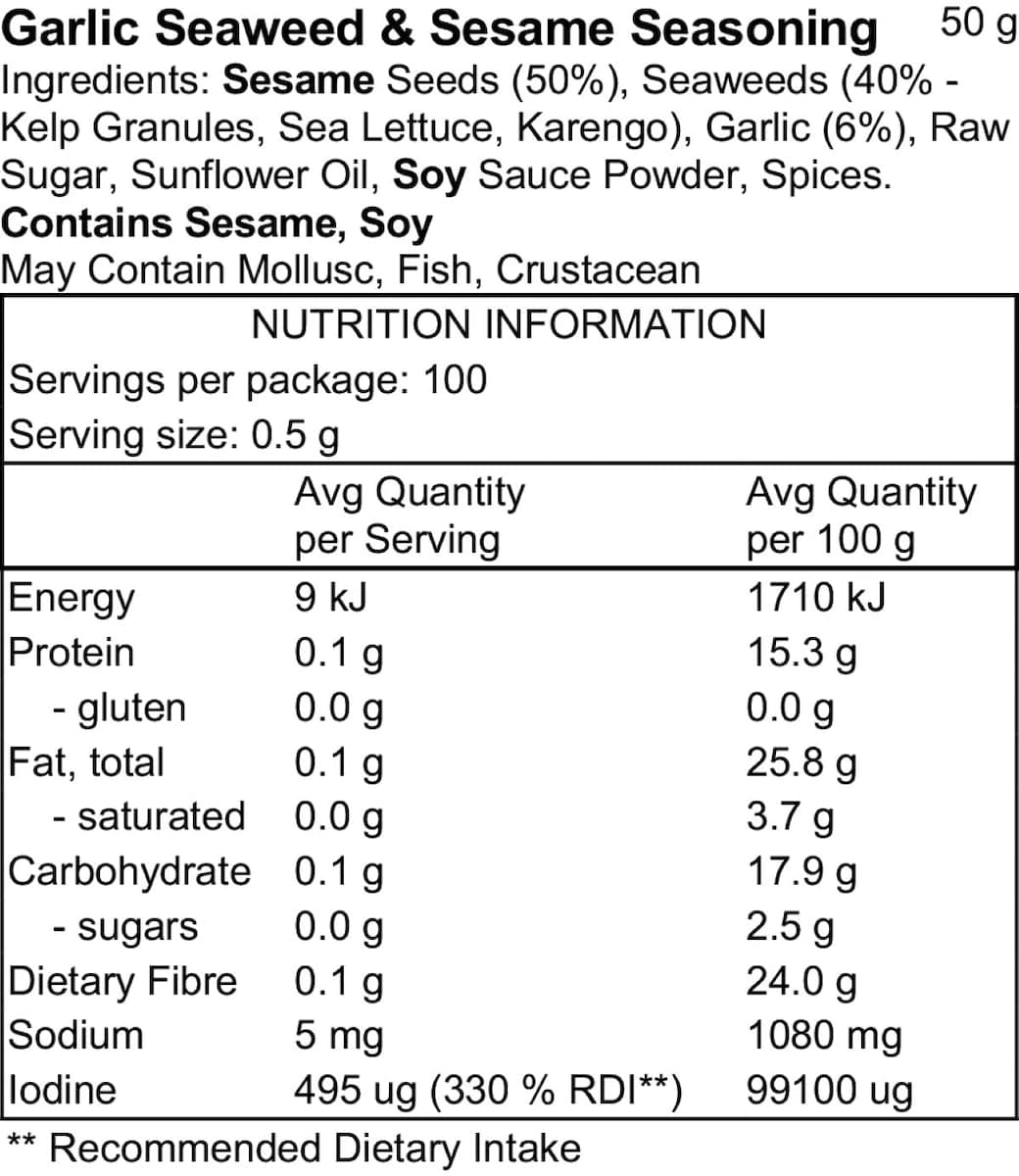 Thumbnail Pacific Harvest Garlic Seaweed Sesame Seasoning 50g