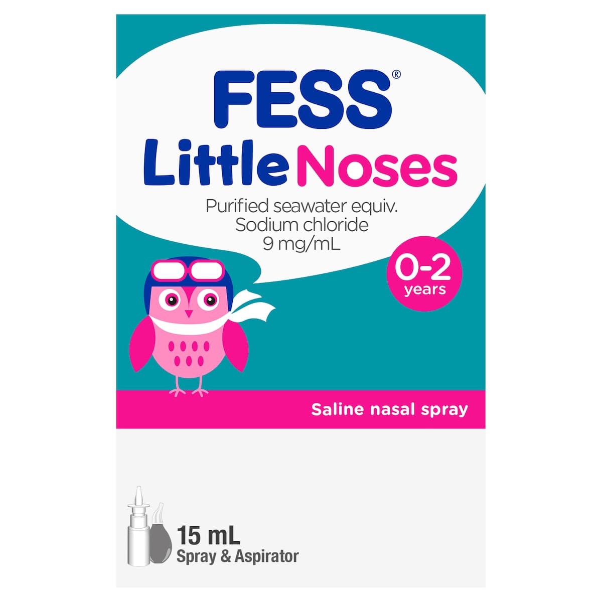 Thumbnail Fess Little Noses Saline Nasal Spray 15ml + Aspirator