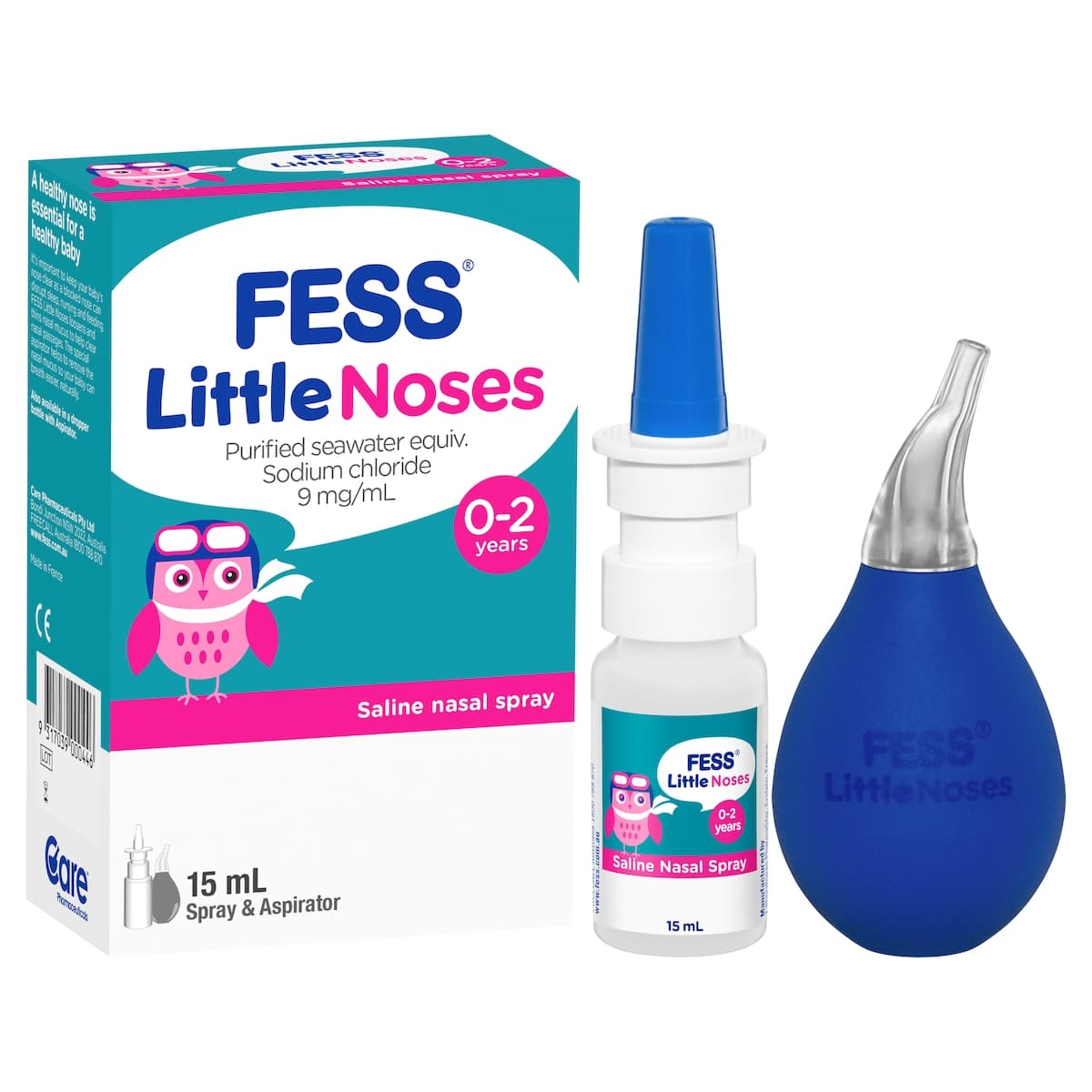 Thumbnail Fess Little Noses Saline Nasal Spray 15ml + Aspirator