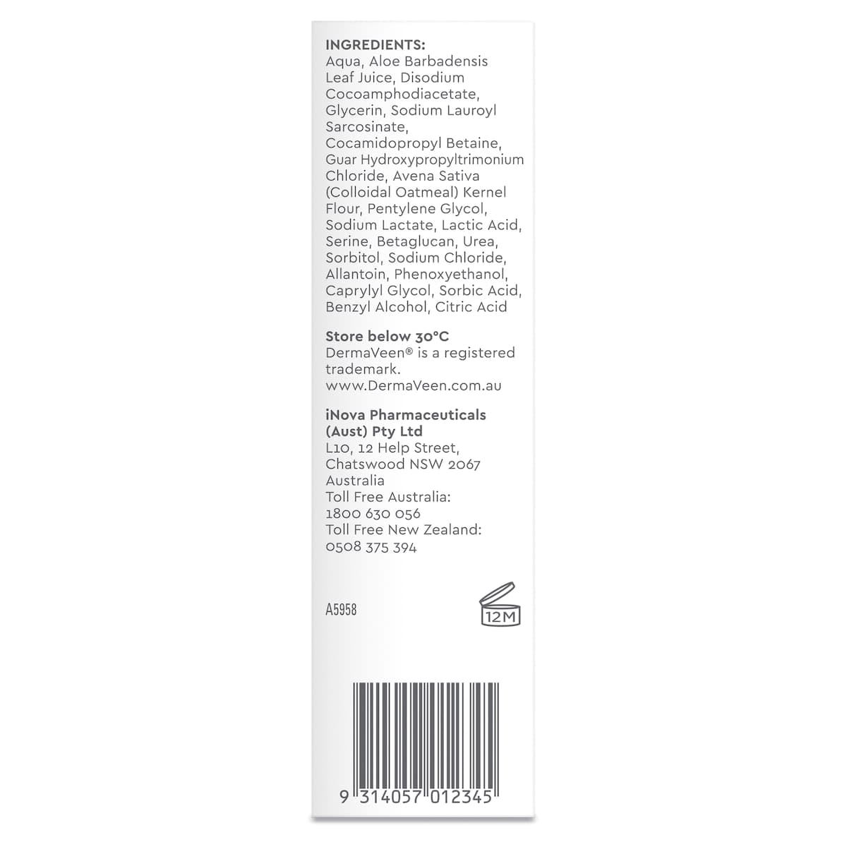 Thumbnail DermaVeen Foaming Facial Cleanser 125ml
