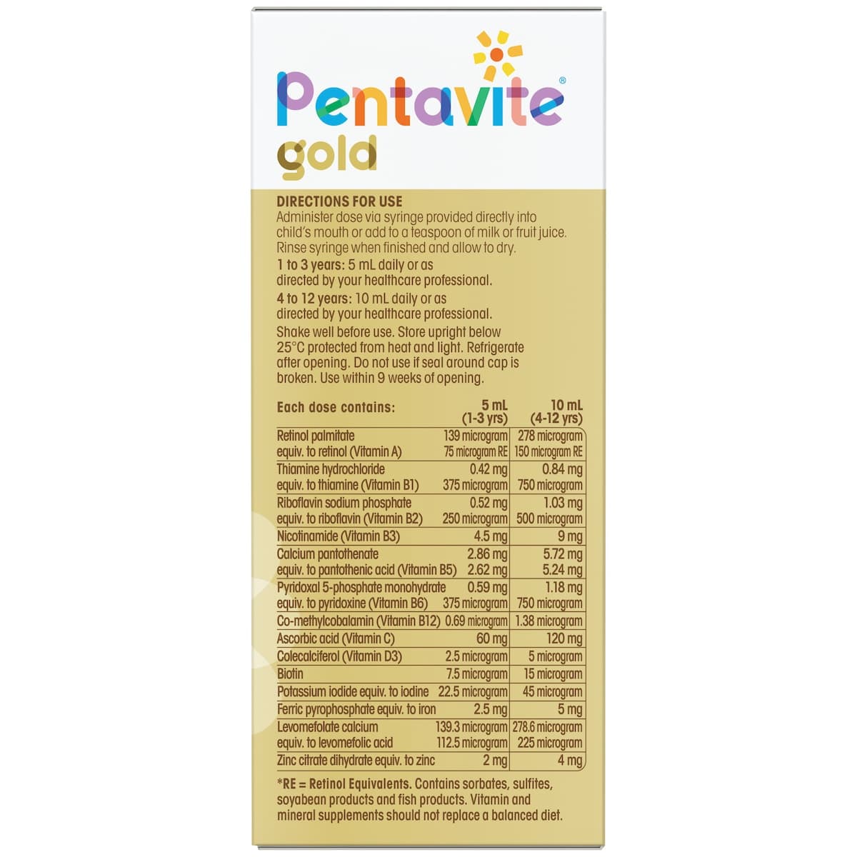 Thumbnail Pentavite Gold Multivitamin + Iron Liquid Kids 200ml