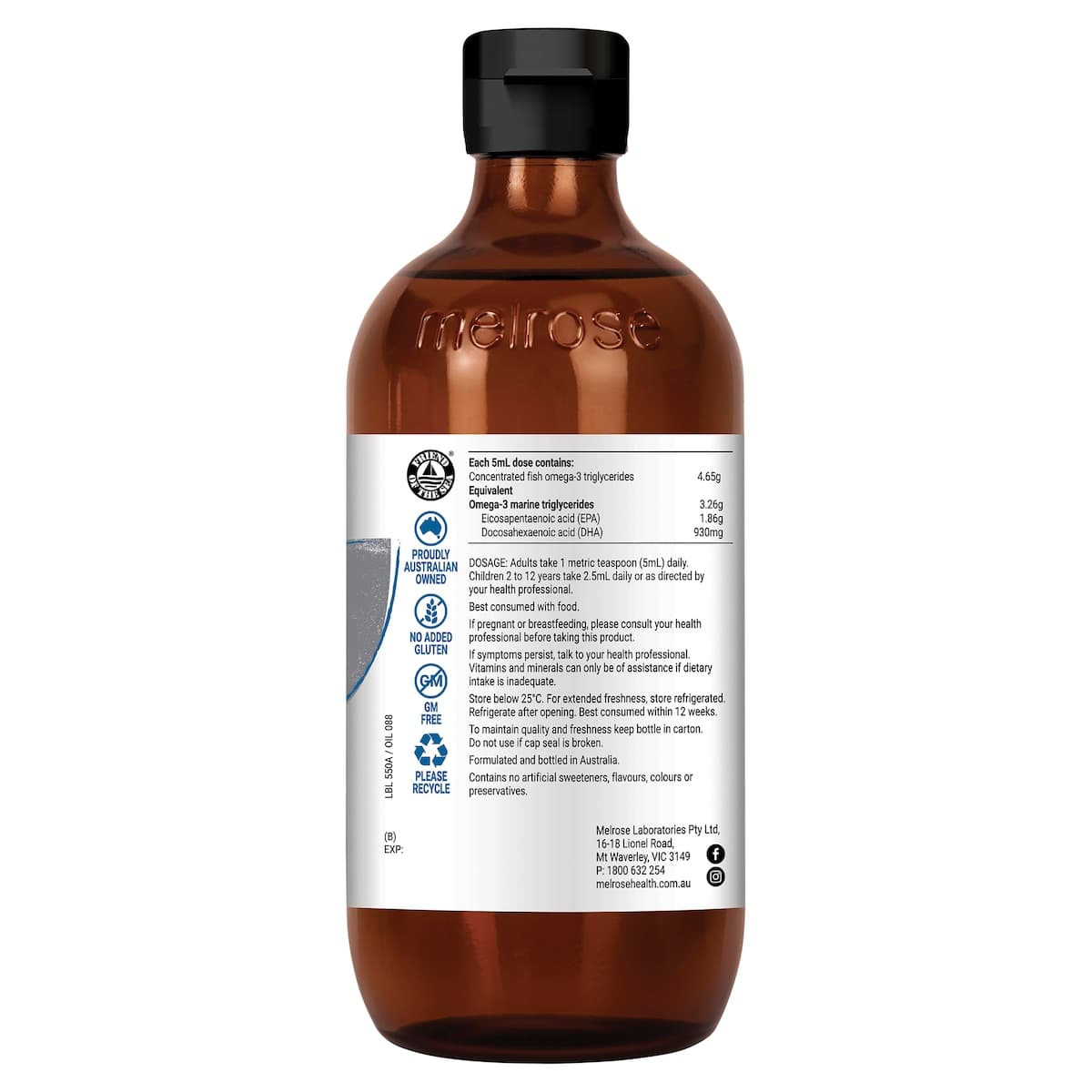 Thumbnail Melrose High Strength Fish Oil 200ml