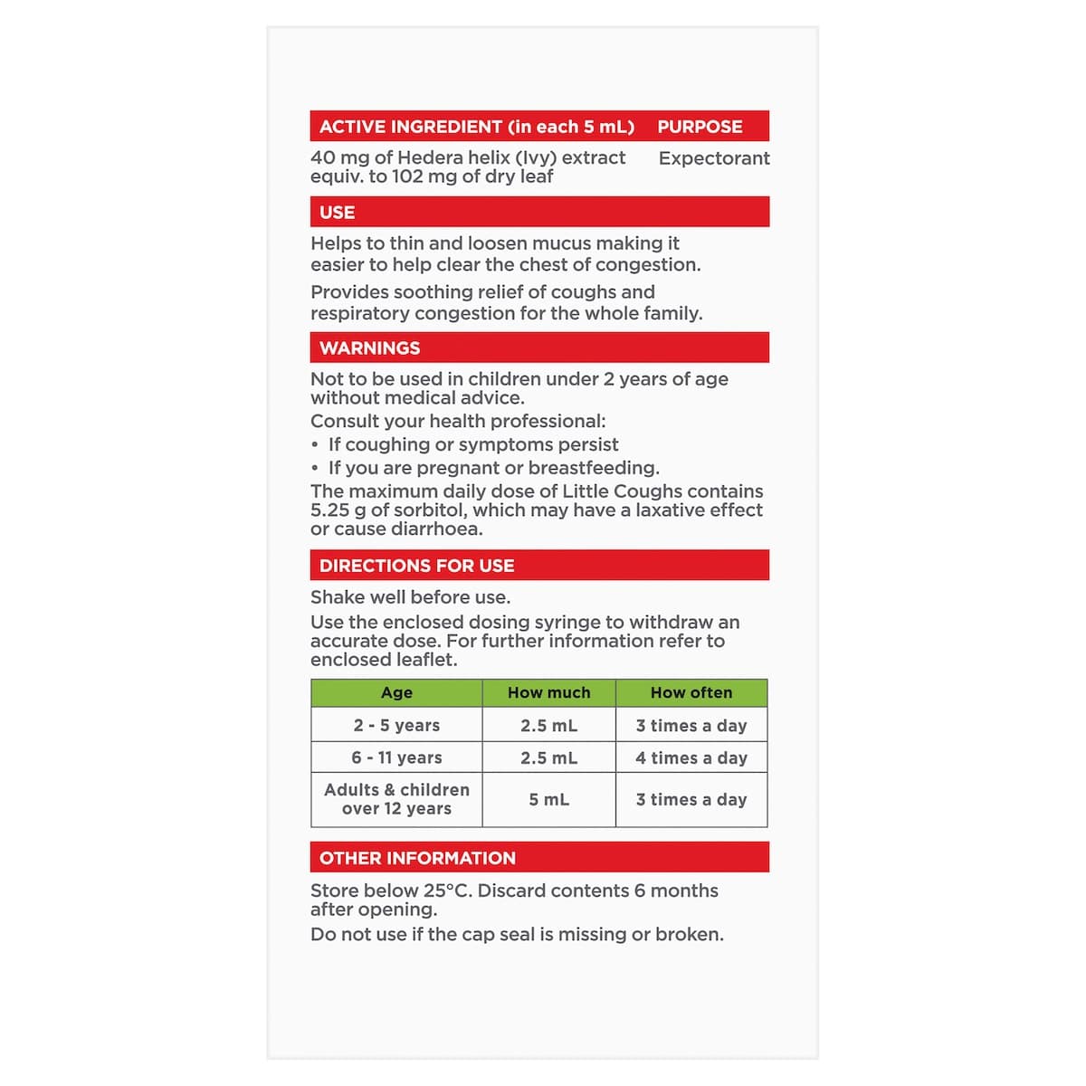 Thumbnail Little Coughs Cough Syrup 200ml