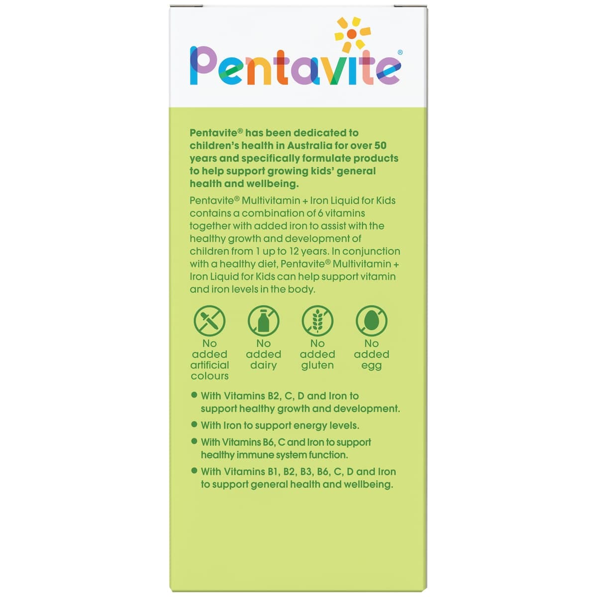 Thumbnail Pentavite Kids Multivitamin + Iron Liquid 200ml (New Formula)