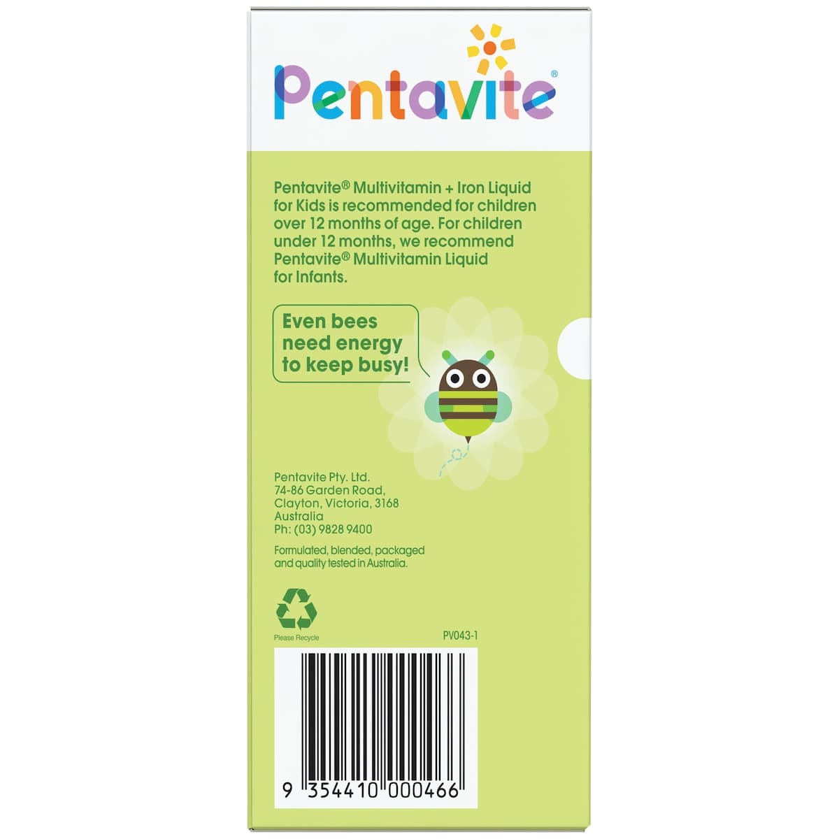 Thumbnail Pentavite Kids Multivitamin + Iron Liquid 200ml (New Formula)
