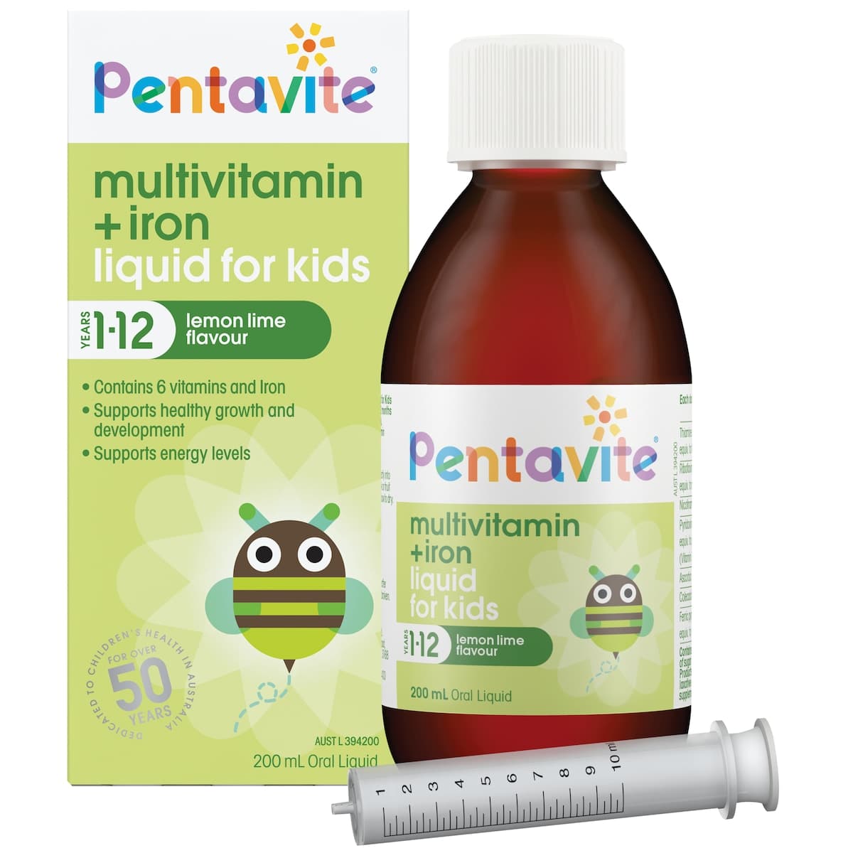 Thumbnail Pentavite Kids Multivitamin + Iron Liquid 200ml (New Formula)