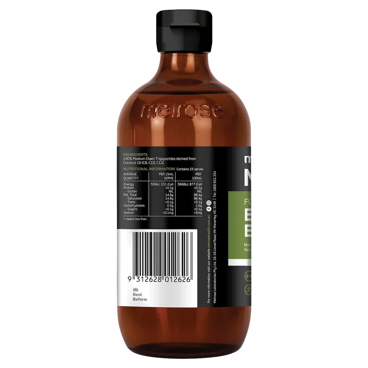 Thumbnail Melrose Mct Oil Energy & Exercise 500ml