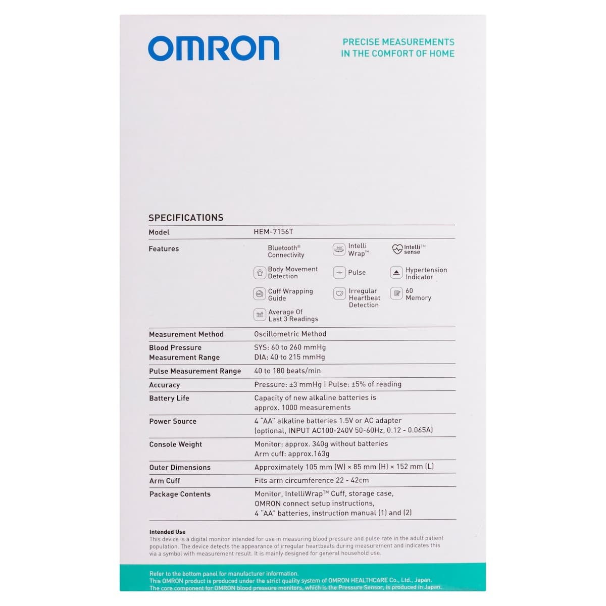 Thumbnail Omron HEM7156T Bluetooth Automatic Blood Pressure Monitor