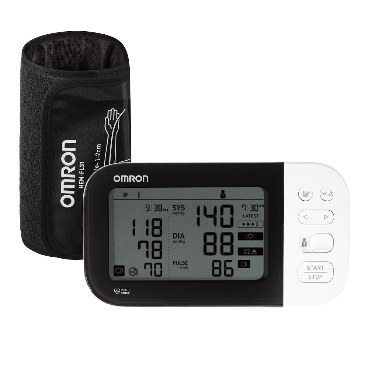 Thumbnail Omron HEM7361T Advanced + AFIB Indicator Bluetooth Blood Pressure Monitor